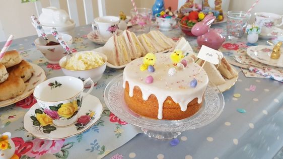 easter-tea-party-finger-sandwiches-and-cakes